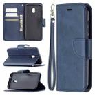 For Nokia C1 Plus Retro Lambskin Texture Pure Color Horizontal Flip PU Leather Case with Holder & Card Slots & Wallet & Lanyard(Blue) - 1
