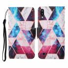 For Samsung Galaxy A01 Colored Drawing Pattern Horizontal Flip Leather Case with Holder & Card Slots & Wallet & Lanyard(Starry Marble) - 1