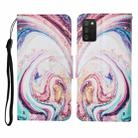 For Samsung Galaxy A02s (EU Version) Colored Drawing Pattern Horizontal Flip Leather Case with Holder & Card Slots & Wallet & Lanyard(Whirlpool Marble) - 1