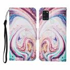For Samsung Galaxy A21s Colored Drawing Pattern Horizontal Flip Leather Case with Holder & Card Slots & Wallet & Lanyard(Whirlpool Marble) - 1
