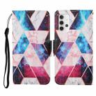 For Samsung Galaxy A32 5G Colored Drawing Pattern Horizontal Flip Leather Case with Holder & Card Slots & Wallet & Lanyard(Starry Marble) - 1