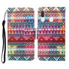 For Samsung Galaxy A40 Colored Drawing Pattern Horizontal Flip Leather Case with Holder & Card Slots & Wallet & Lanyard(Tribal Ethnic Style) - 1