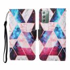 For Samsung Galaxy Note20 Colored Drawing Pattern Horizontal Flip Leather Case with Holder & Card Slots & Wallet & Lanyard(Starry Marble) - 1