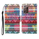 For Samsung Galaxy Note20 Ultra Colored Drawing Pattern Horizontal Flip Leather Case with Holder & Card Slots & Wallet & Lanyard(Tribal Ethnic Style) - 1