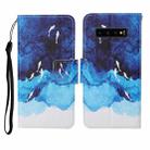 For Samsung Galaxy S10 Colored Drawing Pattern Horizontal Flip Leather Case with Holder & Card Slots & Wallet & Lanyard(Watercolor Fish) - 1