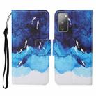 For Samsung Galaxy S20 FE Colored Drawing Pattern Horizontal Flip Leather Case with Holder & Card Slots & Wallet & Lanyard(Watercolor Fish) - 1