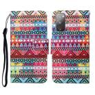 For Samsung Galaxy S20 FE Colored Drawing Pattern Horizontal Flip Leather Case with Holder & Card Slots & Wallet & Lanyard(Tribal Ethnic Style) - 1