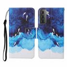 For Samsung Galaxy S21+ 5G Colored Drawing Pattern Horizontal Flip Leather Case with Holder & Card Slots & Wallet & Lanyard(Watercolor Fish) - 1