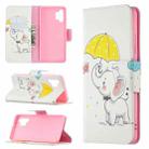 For Samsung Galaxy A32 4G Colored Drawing Pattern Horizontal Flip Leather Case with Holder & Card Slots & Wallet(Umbrella Elephant) - 1