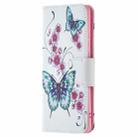 For Huawei P50 Pro Colored Drawing Pattern Horizontal Flip Leather Case with Holder & Card Slots & Wallet(Peach Blossom Butterfly) - 2