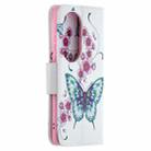 For Huawei P50 Pro Colored Drawing Pattern Horizontal Flip Leather Case with Holder & Card Slots & Wallet(Peach Blossom Butterfly) - 3