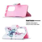 For Huawei P50 Pro Colored Drawing Pattern Horizontal Flip Leather Case with Holder & Card Slots & Wallet(Peach Blossom Butterfly) - 4