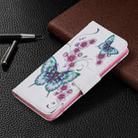 For Huawei P50 Pro Colored Drawing Pattern Horizontal Flip Leather Case with Holder & Card Slots & Wallet(Peach Blossom Butterfly) - 6