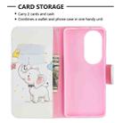 For Huawei P50 Pro Colored Drawing Pattern Horizontal Flip Leather Case with Holder & Card Slots & Wallet(Umbrella Elephant) - 5