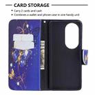 For Huawei P50 Pro Colored Drawing Pattern Horizontal Flip Leather Case with Holder & Card Slots & Wallet(Purple Butterfly) - 5