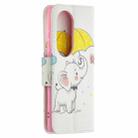 For Huawei P50 Pro Colored Drawing Pattern Horizontal Flip Leather Case with Holder & Card Slots & Wallet(Flowers Elephant) - 3