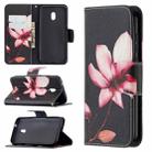 For Nokia C1 Plus Colored Drawing Pattern Horizontal Flip Leather Case with Holder & Card Slots & Wallet(Lotus) - 1