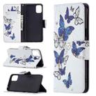 For LG K42 Colored Drawing Pattern Horizontal Flip Leather Case with Holder & Card Slots & Wallet(Blue Butterflies) - 1