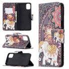 For LG K42 Colored Drawing Pattern Horizontal Flip Leather Case with Holder & Card Slots & Wallet(Flowers Elephant) - 1