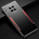 For Huawei Mate 30 Blade Series TPU Frame + Titanium Alloy Sand Blasting Technology Backplane + Color Aluminum Alloy Decorative Edge Mobile Phone Protective Shell(Black + Red) - 1