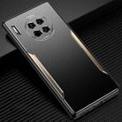 For Huawei Mate 30 Blade Series TPU Frame + Titanium Alloy Sand Blasting Technology Backplane + Color Aluminum Alloy Decorative Edge Mobile Phone Protective Shell(Black + Gold) - 1