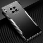 For Huawei Mate 30 Blade Series TPU Frame + Titanium Alloy Sand Blasting Technology Backplane + Color Aluminum Alloy Decorative Edge Mobile Phone Protective Shell(Black + Silver) - 1