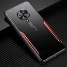 For vivo S6 5G Blade Series TPU Frame + Titanium Alloy Sand Blasting Technology Backplane + Color Aluminum Alloy Decorative Edge Mobile Phone Protective Shell(Black + Red) - 1