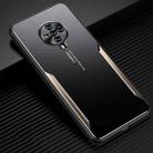 For vivo S6 5G Blade Series TPU Frame + Titanium Alloy Sand Blasting Technology Backplane + Color Aluminum Alloy Decorative Edge Mobile Phone Protective Shell(Black + Gold) - 1