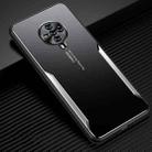 For vivo S6 5G Blade Series TPU Frame + Titanium Alloy Sand Blasting Technology Backplane + Color Aluminum Alloy Decorative Edge Mobile Phone Protective Shell(Black + Silver) - 1