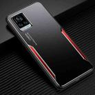 For vivo S7 Blade Series TPU Frame + Titanium Alloy Sand Blasting Technology Backplane + Color Aluminum Alloy Decorative Edge Mobile Phone Protective Shell(Black + Red) - 1