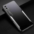 For Honor 9X Blade Series TPU Frame + Titanium Alloy Sand Blasting Technology Backplane + Color Aluminum Alloy Decorative Edge Mobile Phone Protective Shell(Black + Silver) - 1