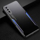 For Honor 9X Pro Blade Series TPU Frame + Titanium Alloy Sand Blasting Technology Backplane + Color Aluminum Alloy Decorative Edge Mobile Phone Protective Shell(Black + Blue) - 1