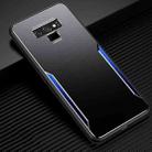 For Samsung Galaxy Note9 Blade Series TPU Frame + Titanium Alloy Sand Blasting Technology Backplane + Color Aluminum Alloy Decorative Edge Mobile Phone Protective Shell(Black + Blue) - 1