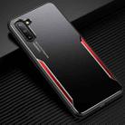 For Samsung Galaxy Note10 Blade Series TPU Frame + Titanium Alloy Sand Blasting Technology Backplane + Color Aluminum Alloy Decorative Edge Mobile Phone Protective Shell(Black + Red) - 1