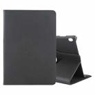 For Lenovo M10 Litchi Texture Horizontal Flip 360 Degrees Rotation Leather Case with Holder(Black) - 1