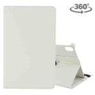 For Lenovo M10 Litchi Texture Horizontal Flip 360 Degrees Rotation Leather Case with Holder(White) - 1