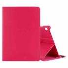 For Lenovo M10 Litchi Texture Horizontal Flip 360 Degrees Rotation Leather Case with Holder(Rose Red) - 1