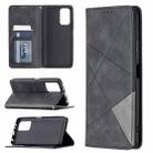 For Xiaomi Redmi Note 10 Pro Rhombus Texture Horizontal Flip Magnetic Leather Case with Holder & Card Slots(Black) - 1