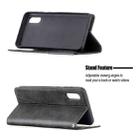 For Samsung Galaxy A02 Rhombus Texture Horizontal Flip Magnetic Leather Case with Holder & Card Slots(Black) - 5