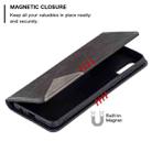 For Samsung Galaxy A02 Rhombus Texture Horizontal Flip Magnetic Leather Case with Holder & Card Slots(Black) - 6