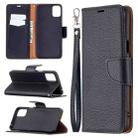 For LG K42 Litchi Texture Pure Color Horizontal Flip Leather Case with Holder & Card Slots & Wallet & Lanyard(Black) - 1