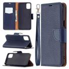 For LG K42 Litchi Texture Pure Color Horizontal Flip Leather Case with Holder & Card Slots & Wallet & Lanyard(Dark Blue) - 1