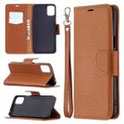 For LG K42 Litchi Texture Pure Color Horizontal Flip Leather Case with Holder & Card Slots & Wallet & Lanyard(Brown) - 1