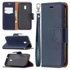 For Nokia C1 Plus Litchi Texture Pure Color Horizontal Flip Leather Case with Holder & Card Slots & Wallet & Lanyard(Dark Blue) - 1