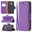 For Nokia C1 Plus Litchi Texture Pure Color Horizontal Flip Leather Case with Holder & Card Slots & Wallet & Lanyard(Purple) - 1