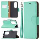 For Huawei P50 Pro Litchi Texture Pure Color Horizontal Flip Leather Case with Holder & Card Slots & Wallet & Lanyard(Green) - 1