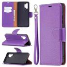 For Samsung Galaxy A32 4G Litchi Texture Pure Color Horizontal Flip Leather Case with Holder & Card Slots & Wallet & Lanyard(Purple) - 1