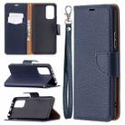 For Xiaomi Redmi Note 10 Pro Litchi Texture Pure Color Horizontal Flip Leather Case with Holder & Card Slots & Wallet & Lanyard(Dark Blue) - 1