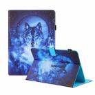 Universal Colored Drawing Horizontal Flip PU Leather Case with Holder & Card Slots & Wallet, Specification:10 inch(Moon Wolf) - 1