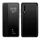 For Huawei P30 Pro Magnetic Side Window View Shockproof Horizontal Flip Leather Smart Case(Black) - 1